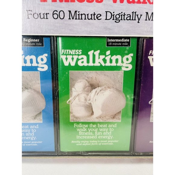 Fitness Walking Beginner Intermediate to Expert Exercise Cassette Tape Box Set - Picture 4 of 12